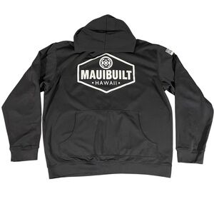 Mauibuilt Black Hoodie for Men XL